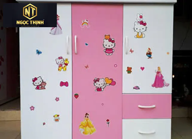TỦ TRẺ EM CÔNG CHÚA ĐƠN GIẢN CHO BÉ GÁI
